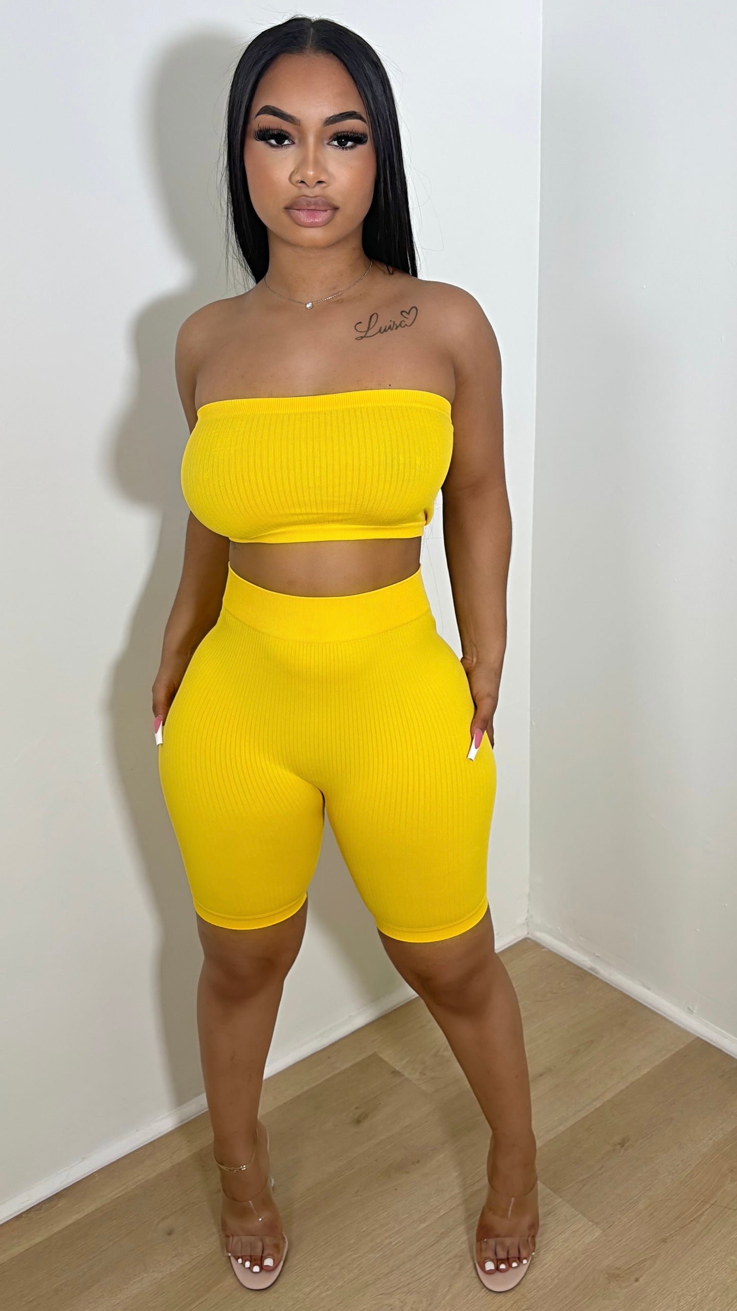 LIYA SHORT SET (YELLOW)