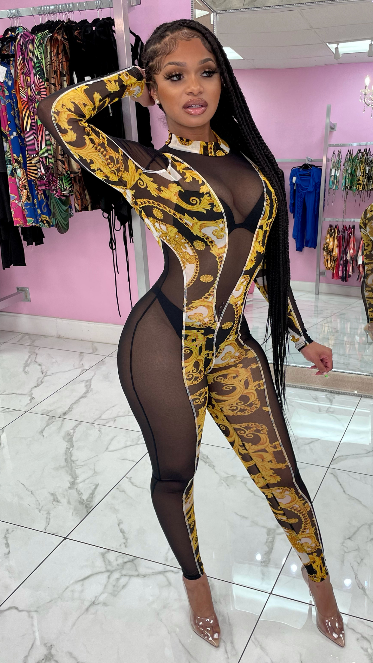 VERSE MESH JUMPSUIT